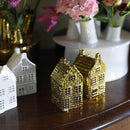 & Klevering Golden house Ornament 2 pack